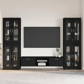 vidaXL Conjunto de móvel de TV FLORIN Preto Madeira processada