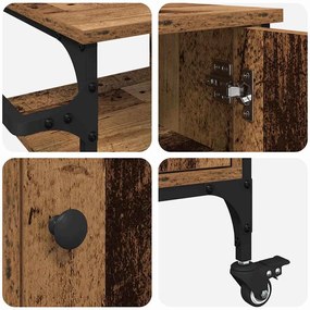 Carrinho de Cozinha Madeira Velha 87,5x38,5x84,5 cm Madeira Engenharia