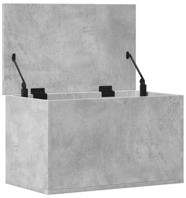 Caixa de arrumação 60x35x35 cm derivados madeira cinza cimento