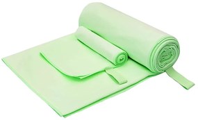 vidaXL Conjunto de Toalhas Esportivas 2 pcs Verde tecido