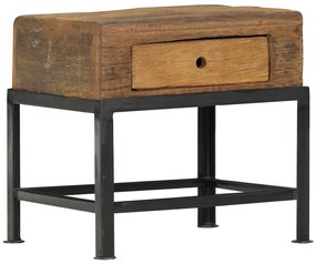 vidaXL Mesa de cabeceira 40x35x40 cm madeira recuperada maciça
