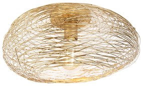 Candeeiro de teto inteligente dourado oval incl. Wifi G95 - Sarella