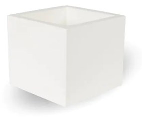 Vaso de flores colorido quadrado Polietileno CASA, JARDIM, RESTAURANTE, BAR NARCISO 35 (35x35x32 cm) - Branco