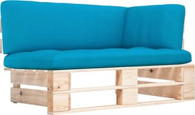 vidaXL Sofá de canto em paletes p/ jardim pinho impregnado