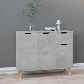 Aparador 90x30x72 cm derivados de madeira cinza cimento
