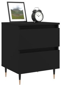 Mesa de cabeceira 40x35x50 cm derivados de madeira preto