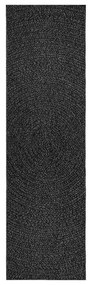 Tapete ZIZUR antracite 80x250cm aspeto juta interior exterior