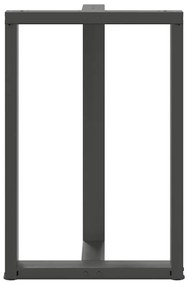 Pés para mesa de bar em forma de T, 2 peças, antracite, 60x35x(90-91)