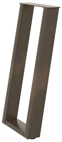 Pés de mesa de console em forma de U, 2 peças, aço natural, 38 x (72-7