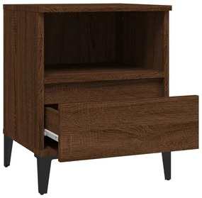 Mesas de cabeceira 2 pcs 40x35x50 cm cor carvalho castanho