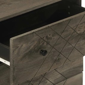 Aparador preto 60x33x75 cm madeira de mangueira maciça