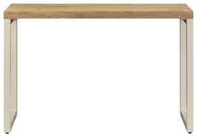 Mesa de jantar 115x55x76 cm madeira de mangueira maciça e aço