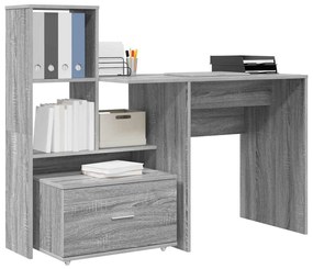 Mesa Sonoma cinzento 131.5 x 50 x 106.5 cm Madeira processada