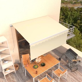 Toldo retrátil manual com estore 3,5x2,5 m cor creme