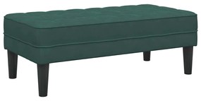 Banco Verde Escuro 113x57x39 cm Veludo