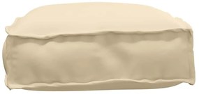 Cushion de Palete para assento Bege 60x40x8 cm Tecido Oxford