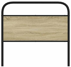 Cabeceira de cama 107 cm derivados madeira/aço carvalho sonoma