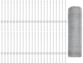 Posts de Cerca vidaXL 11 pcs U-Channel 60 cm Aço Galvanizado