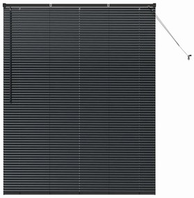 Persiana de Janela com cortinas Outros Manual Preto 140 x 175 cm Alumí