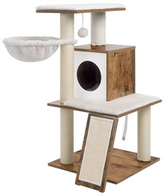 Árvore para gatos FEANDREA, torre para gatos de 96 cm de altura, cor nogueira PCT071H01