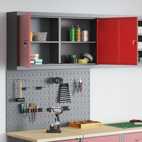 Conjunto de Armário e Painel de Ferramentas de 3 Peças VidaXL Montado