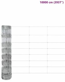 Cerca de Campo 0,8x25 m em Aço Galvanizado