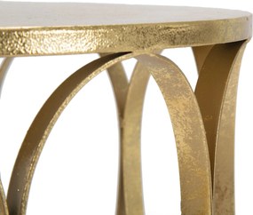 MESA DE APOIO VENICE Ø 37X58 CM DOURADA