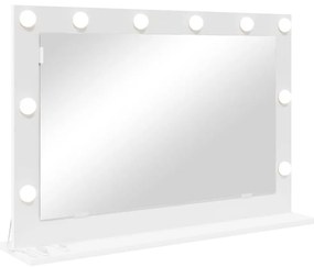 Espelho de Maquiagem com Luzes LED Branco 80x55x18 cm