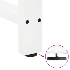 Pés para mesa de centro , brancos, 2 peças, 28x(42-43) cm, aço