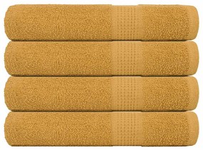 Toalhas de sauna 4 pcs 80x200 cm 360 gsm 100% algodão ouro