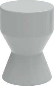 Outsunny Banquinho de cerâmica suportando até 120 kg Ø33 x 45,5 cm À prova de intempéries Banquinho para jardim em forma de ampulheta Cinza claro | Aosom Portugal