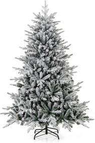 Árvore de Natal artificial 186cm com estrutura articulada 8 modos de iluminação Luzes LED multicoloridas Verde e Branca