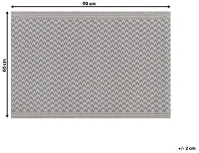 Tapete de exterior cinzento 60 x 90 cm MANGO Beliani