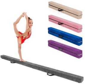 Trave de equilíbrio portátil para treino de ginástica dobrável 210 x 10 x 7 cm Cinzento