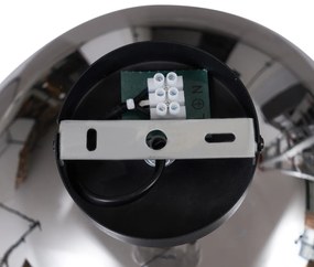 Plafon Art Deco preto com vidro fumado - Sandra