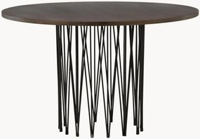 Mesa de jantar redonda com tampo de madeira Stone, Ø 120 cm
