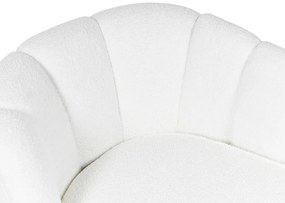 Chaise-longue em tecido bouclé branco creme versão à esquerda ALLIER Beliani