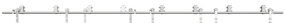 Kit ferragens p/ porta deslizante 366cm aço inoxidável prateado