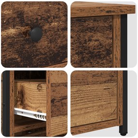Mesa de Madeira Velha Madeira Velha MDF, Madeira de Partícula, Metal