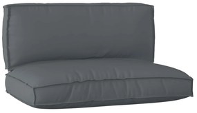 vidaXL Conjunto de Almofadas para Palete 2 pcs Antracite Tecido Oxford