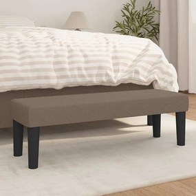 vidaXL Banco 100x30x30 cm tecido castanho-acinzentado