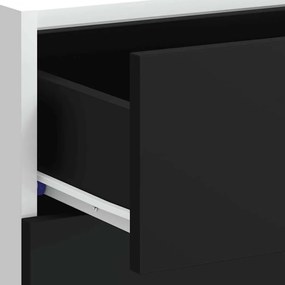 Armário base de cozinha “Lyon” preto madeira engenheirada