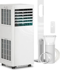 HOMCOM Ar-condicionado móvel 9000 BTU, ar-condicionado portátil 4 em 1, refrigeração, desumidificador, ventilador, modo noturno | Aosom Portugal