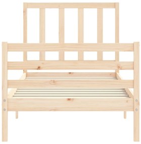 Cama sem colchão 90x200 cm madeira de pinho maciça