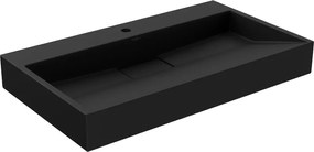 Mexen Ava Lavatório de bancada em aglomerado 1/O 80 x 46 cm, preto - 23018071