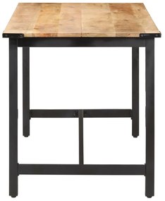 Mesa de jantar 140x70x76 cm madeira de mangueira maciça áspera
