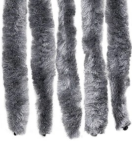Cortina anti-insetos 100x220 cm chenille prateado