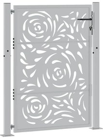 Portão de jardim 105x130 cm design de chama de aço resistente