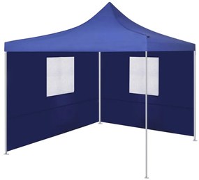 vidaXL Tenda dobrável com 2 paredes 3x3 m azul