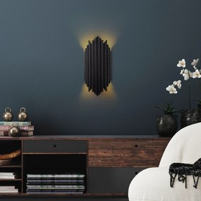Candeeiro de Parede Kara – Preto – 18x40x8 cm